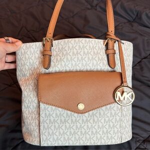 Michael Kors Brown and Cream Women's Bag